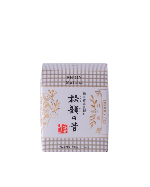 Ippodo Shoin-no-mukashi matcha 20g box — premium ceremonial grade matcha from Kyoto, Japan