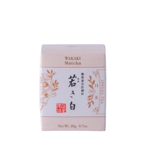 Ippodo Wakaki-shiro matcha 20g box — light everyday matcha from Kyoto, Japan
